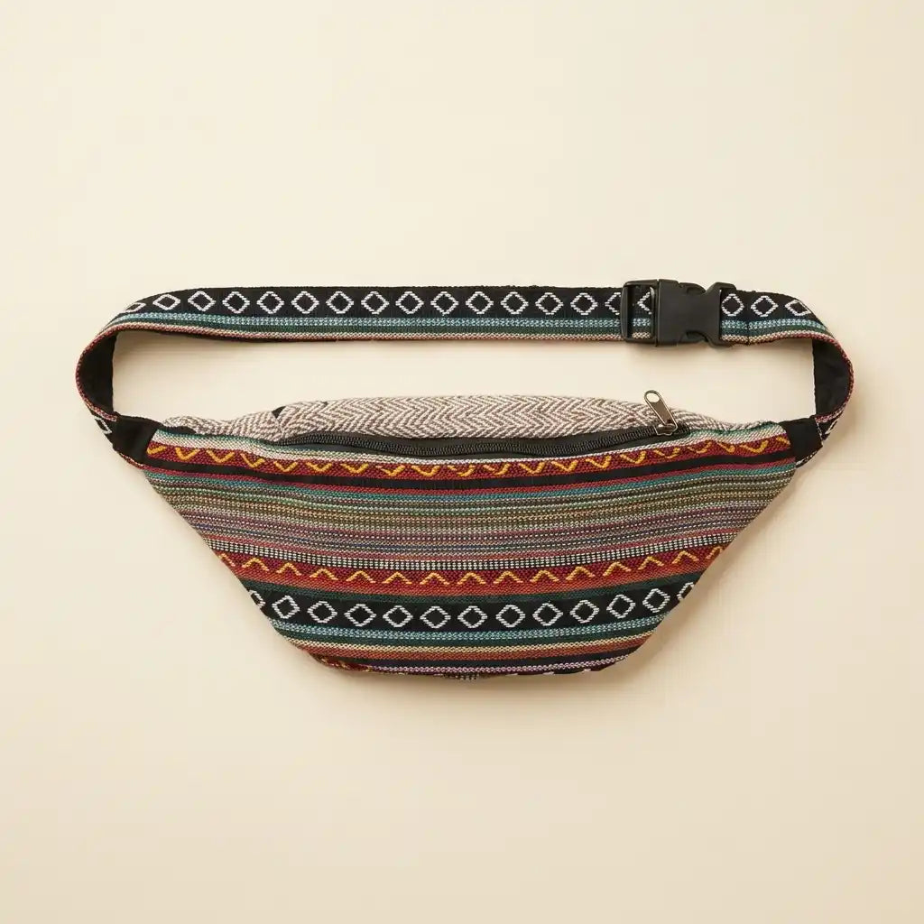 Himalayan Hemp Multi-Pocket Waist Bag – Unisex