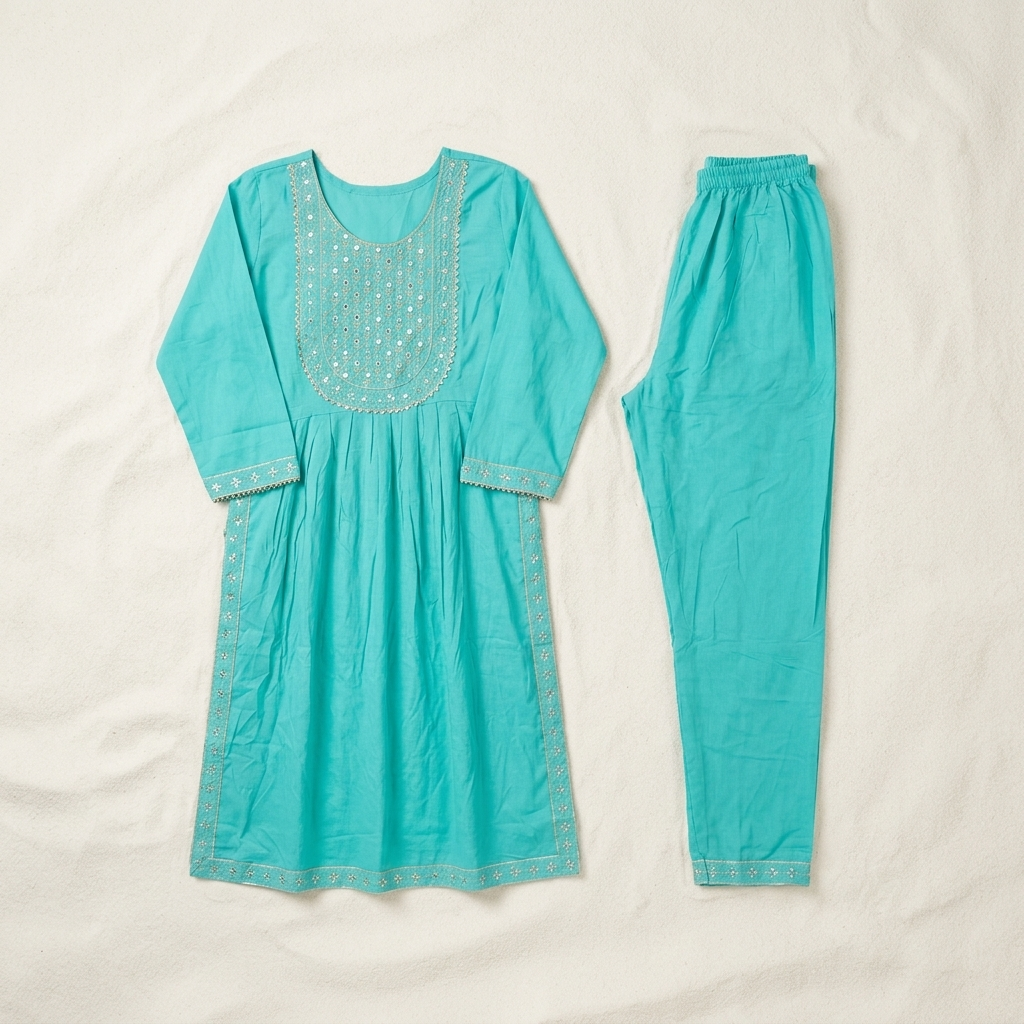 Elegant 2 Piece Anarkali Kurti Set - Size 42