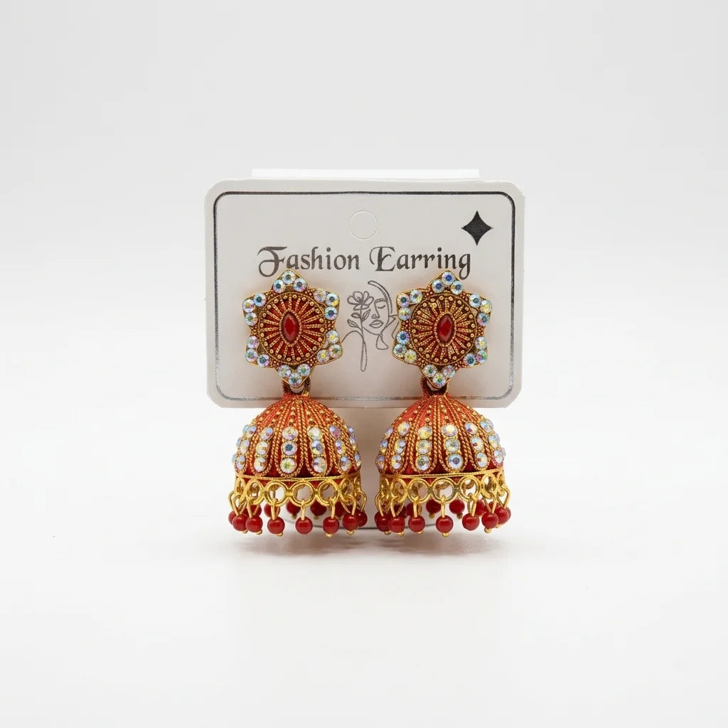 Traditional Star Stud Jhumka Earrings Qatar