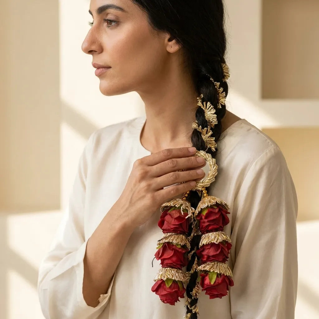 Red Rose Paranda Hair Accessory