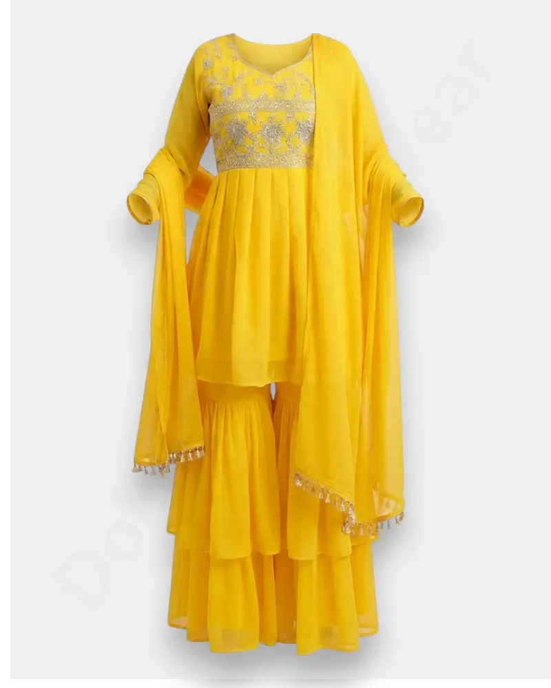 Double Sarara - Perfect For Party - Ladies Kurthi