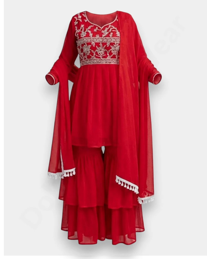 Double Sarara Double Sarara Perfect For Party Ladies Kurthi
