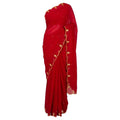 Stoned Red Georgette Saree
