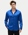 Full Sleeve Luxurious Silk Shirt Color - Blue