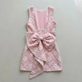 Women's Elegant U-Neck Backless Bow-Tied Short Dress