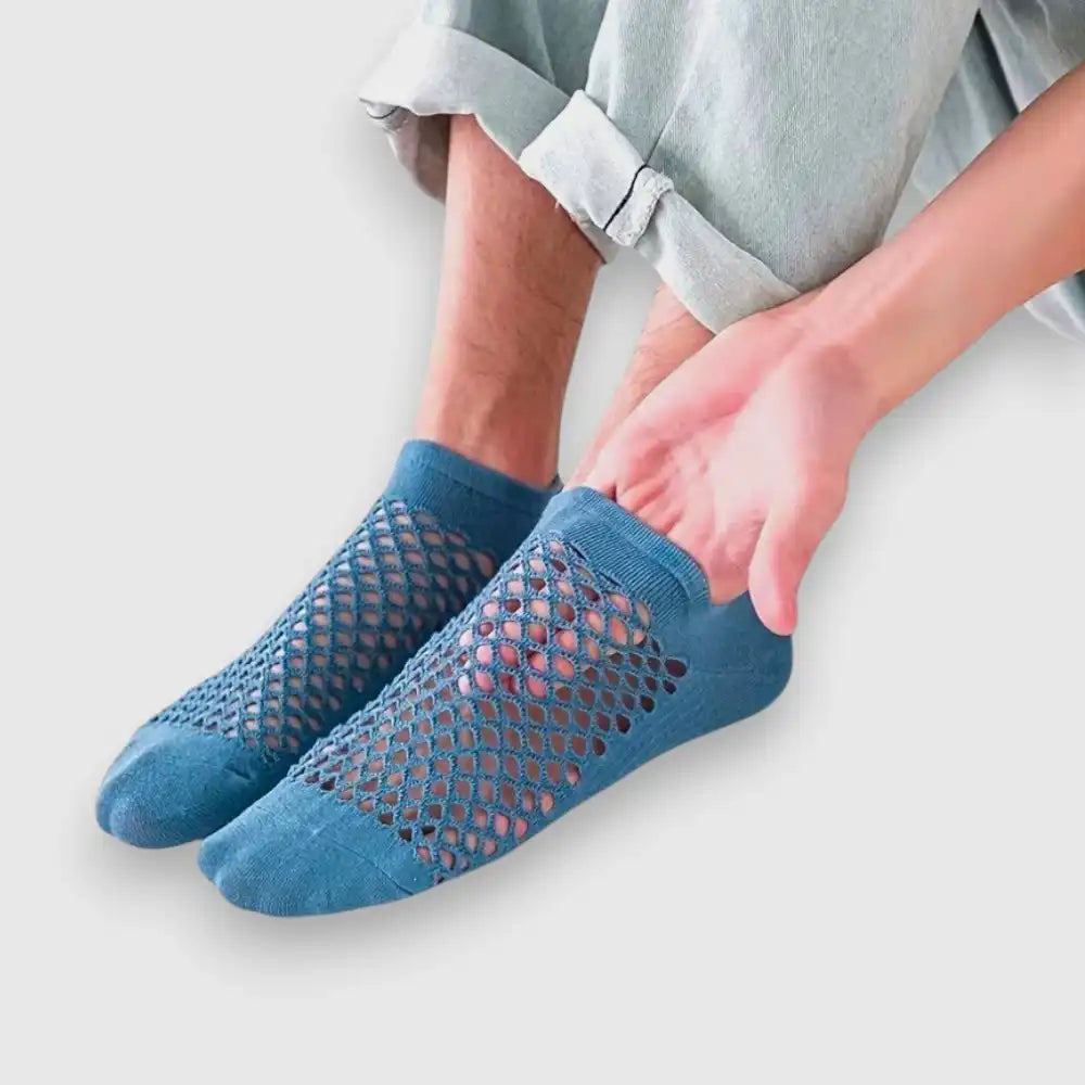 Men's Breathable Mesh Ankle Socks Low Cut Summer Socks