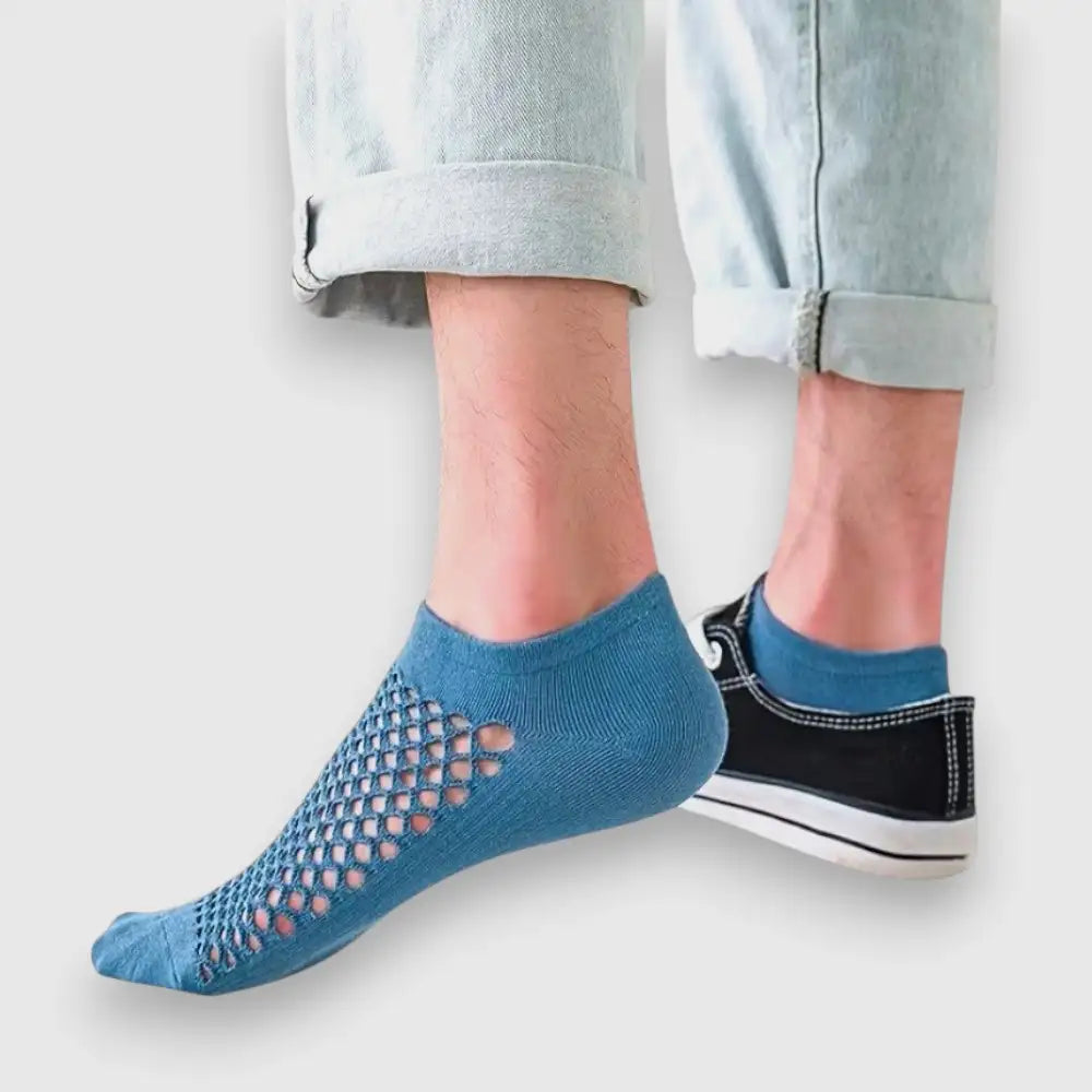 Men's Breathable Mesh Ankle Socks Low Cut Summer Socks