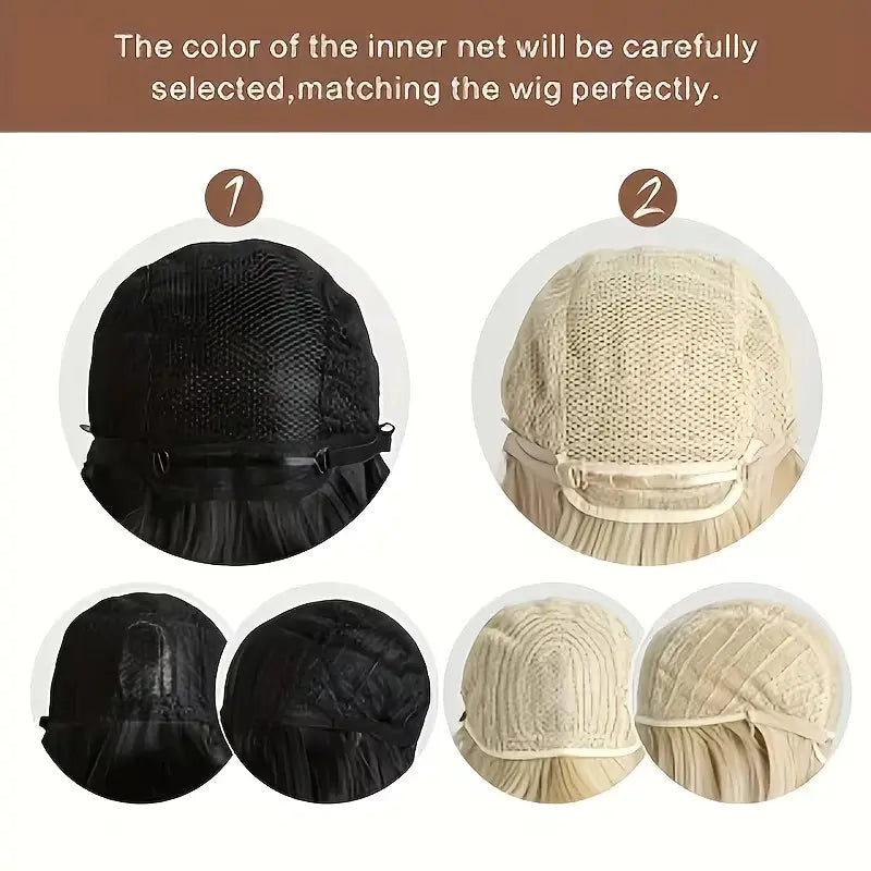 Pure Black Layered Choppy Hair Wig – Medium Length with Choppy Bangs for Cosplay
